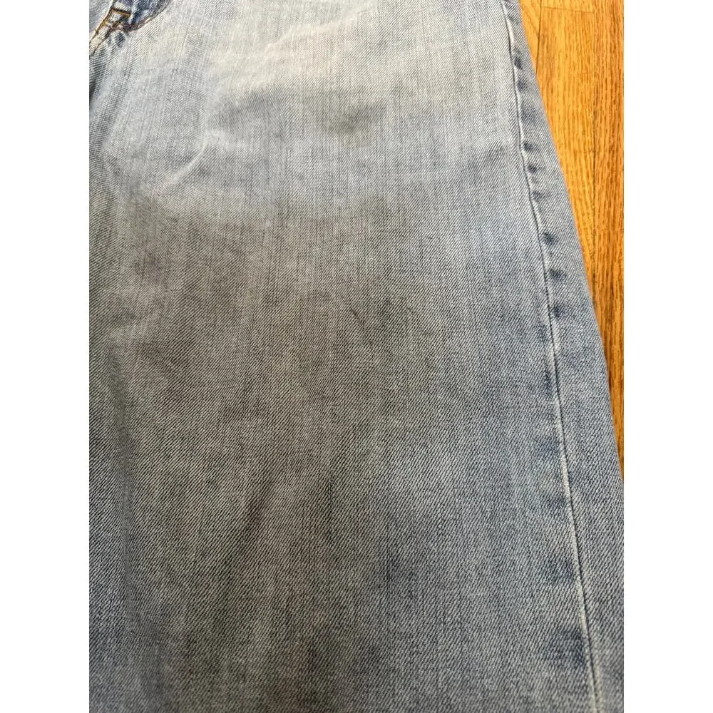 Rocawear Y2K Light Wash Denim Jean Shorts Men’s 34 Hip Hop Baggy